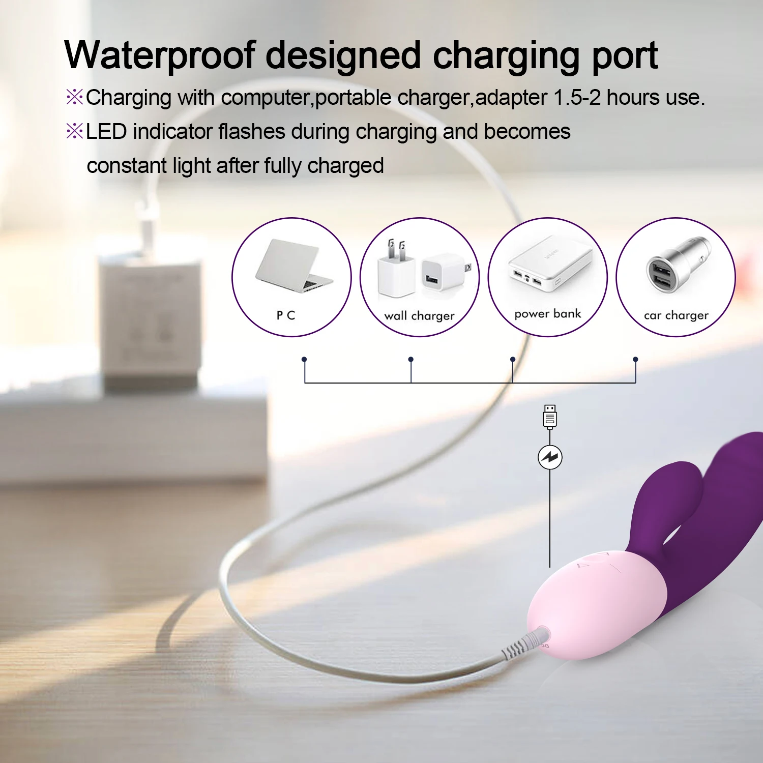 Вибратор для женщин с двойной вибрацией Силиконовый водонепроницаемый