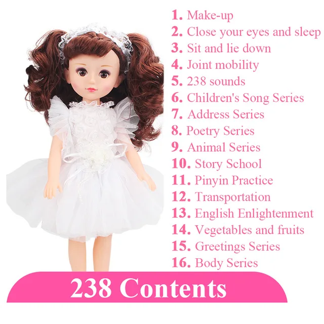 43 см милая кукла говорящая умная нарядная девочка принцесса свадебное платье