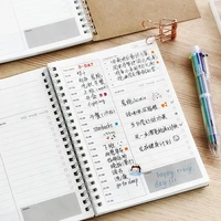 2021 diary weekly agendas planner spiral organizer libretas a5 note books monthly kraft paper notebooks schedule filofax
