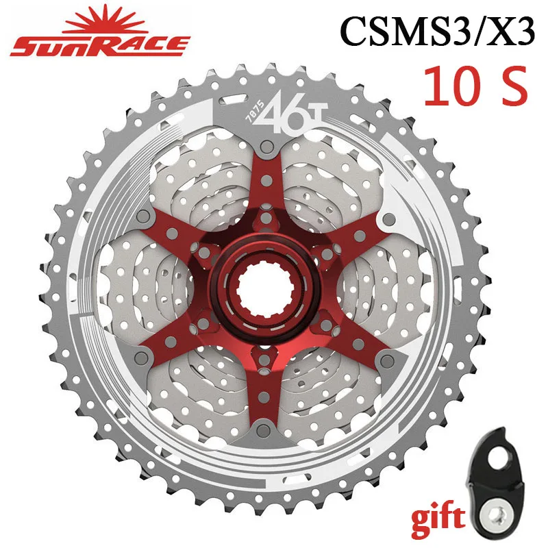 Sunrace CSMX3 CSMS3 Cassete 10 Velocidade MTB трещетки Скорость кассета 11 40/42/46T горный велосипед