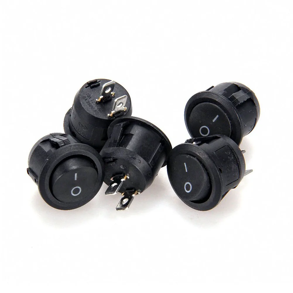 

3 Speed Small Round Boat Rocker Switch Toggle Switch Self Latching Press Buttons Rocker Switch Toggle For Car Auto Boat 10pcs