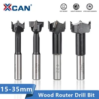 xcan 1pc 15 35mm 4 flutes router drill bit right rotation core drill bit row drilling bit for boring machine wood hole cutter