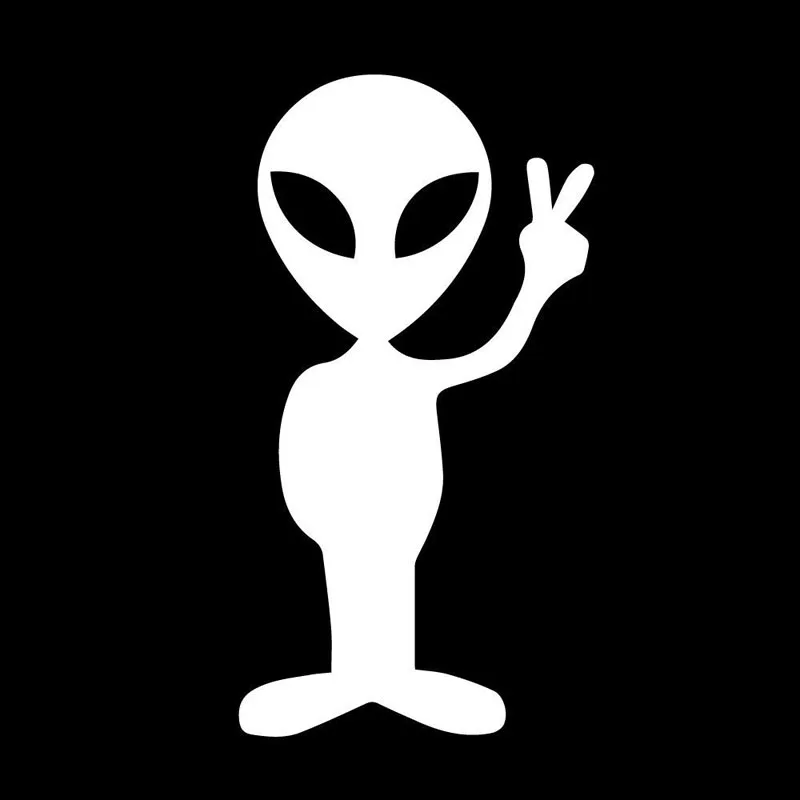 

Dawasaru Alien Peace Lovely Car Stickers Personalized Decals Laptop Motorcycle Auto Accessories Decoration PVC,12cm*6cm