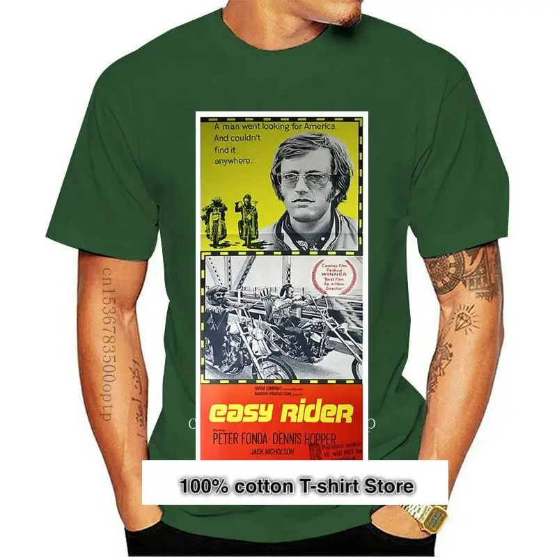 

Camiseta de Easy Rider para hombre, póster de vestíbulo de película, camiseta estampada, 1969