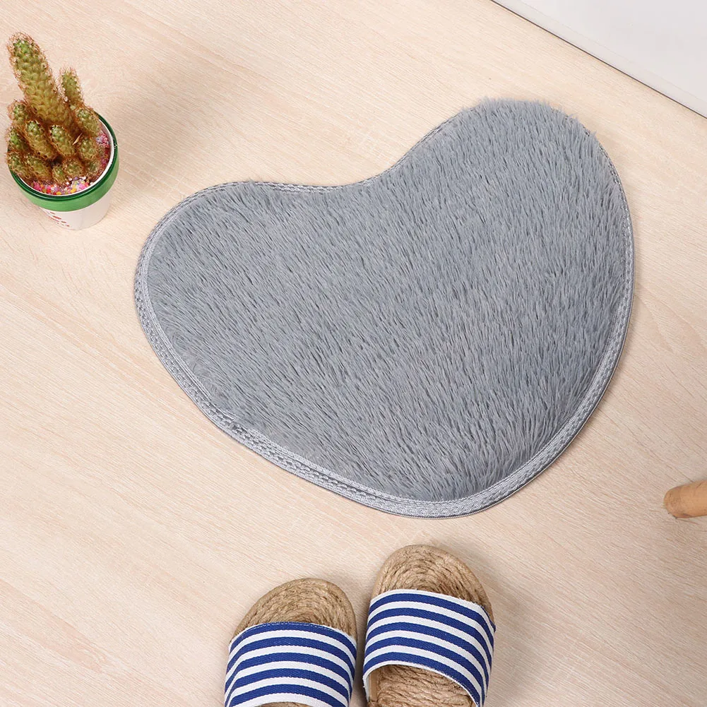 Модные милые коврики в форме сердца для ванной нескользящие ковры кухонные