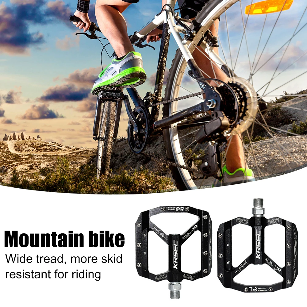 

Bike Flat Pedals Ultralight Platform Sealed Bearings Pedals Anti-slip Footboard Bearing Quick Release for Mountain Bicycle