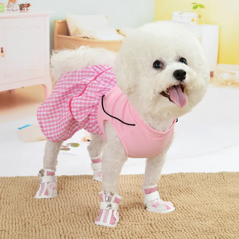 

Summer Dog Lace Tullle Dress Pet Dog Clothes For Small Dog Party Birthday Wedding Bowknot Dress Puppy Costume Spring Pet Clothes