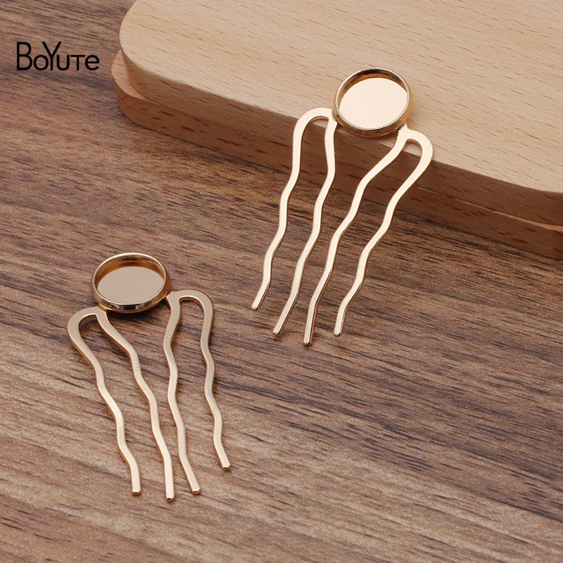 BoYuTe (10 шт./лот) подходит для 12 мм кабошона расческа волос пустая основа сделай сам