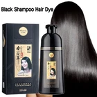 500 мл быстродействующий шампунь для перманентного окрашивания белых и черных волос натуральный травяной шампунь для окрашивания седых волос для женщин