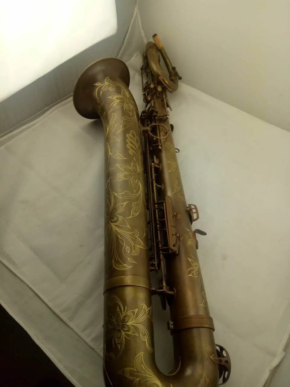 Goedkoop Professionele Oostelijke Muziek Nieuwe Vintage Kleur Bariton Saxofoon Met Draagtas