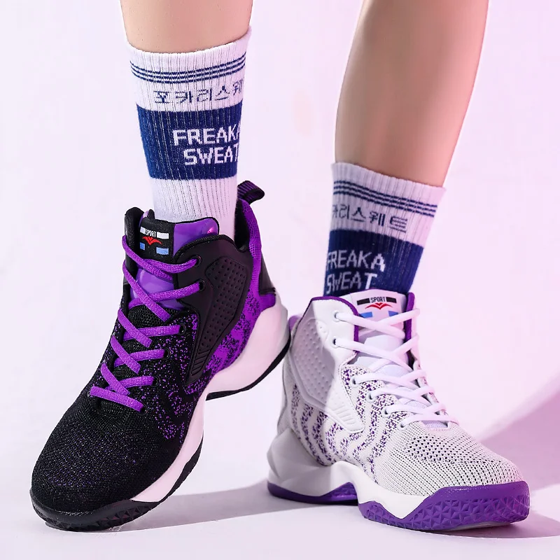 

Sneakers Men Basketball Shoes Breathable Cushioning Non-Slip Wearable Sports Shoes Gym Training Athletic Basketball Sneakers