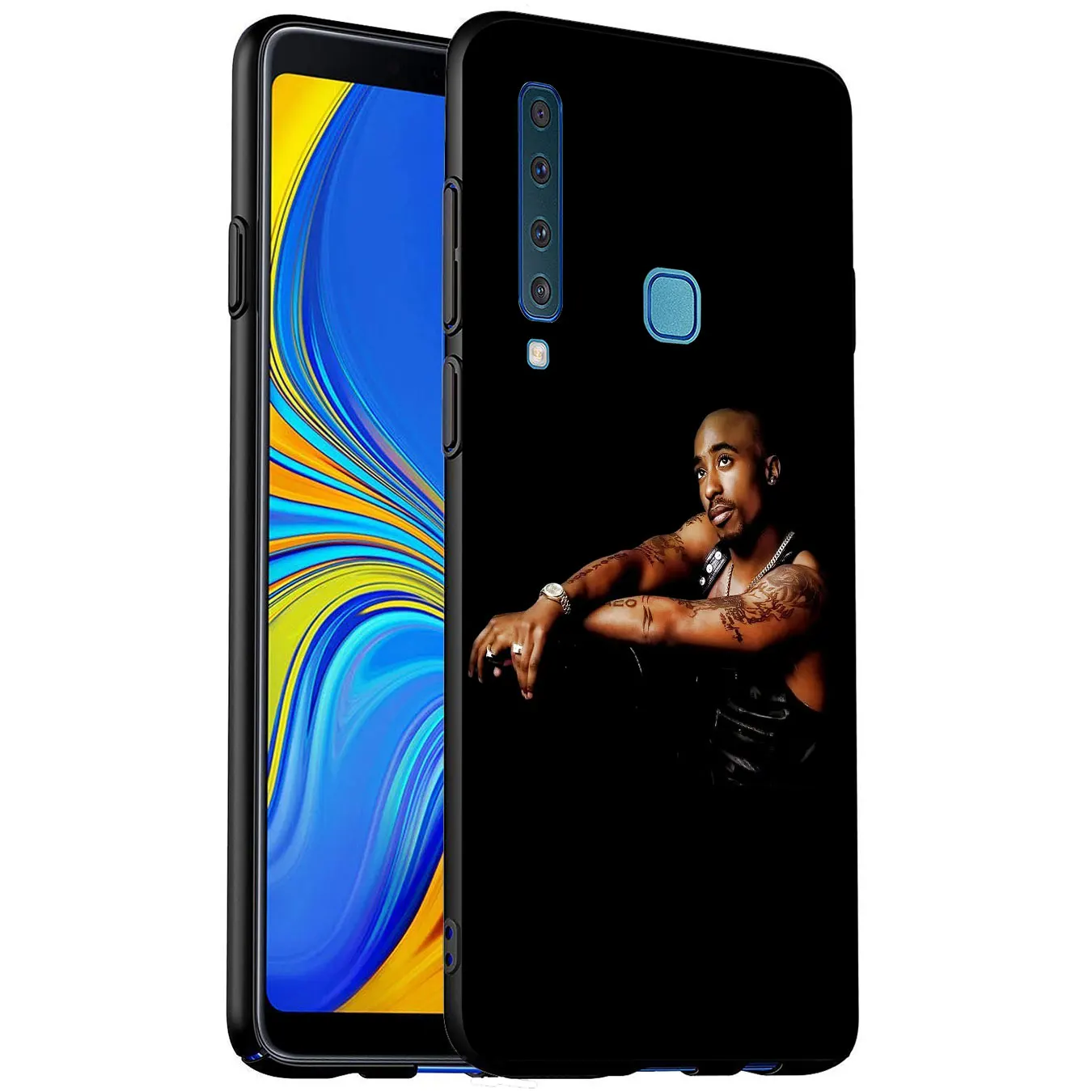2pac tupac Crown 2 pac Rap POP Soft Silicone Phone Case for Samsung Galaxy A6 A7 A8 A9 2018 A3 A5 2016 2017 Note 9 8 10 Plus |