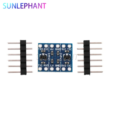 5 шт., 2-сторонний модуль датчика преобразования уровня IIC I2C UART SPI от 3,3 В до 5 В от 5 В до 3,3 В