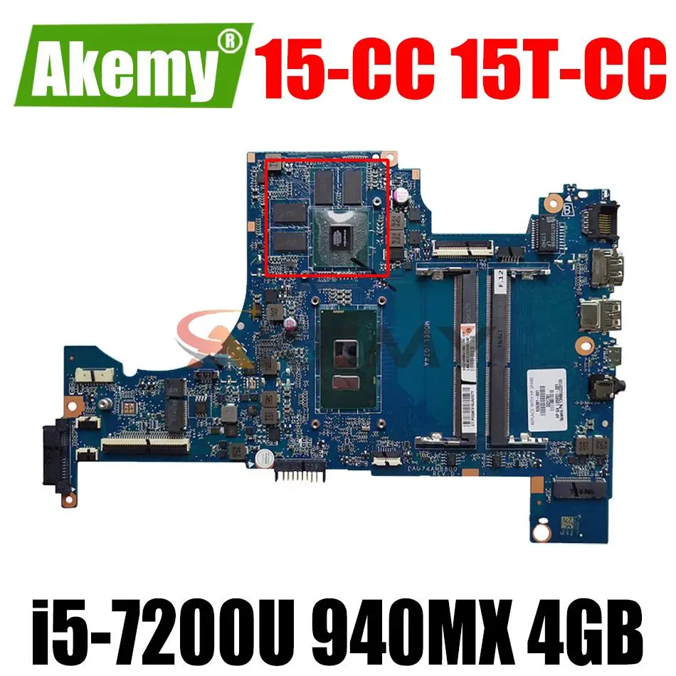 

For HP PAVILION 15-CC 15T-CC motherboard 940MX 4GB i5-7200U 929578-001 927271-501 927271-601 DAG74AMB8D0 mainboard