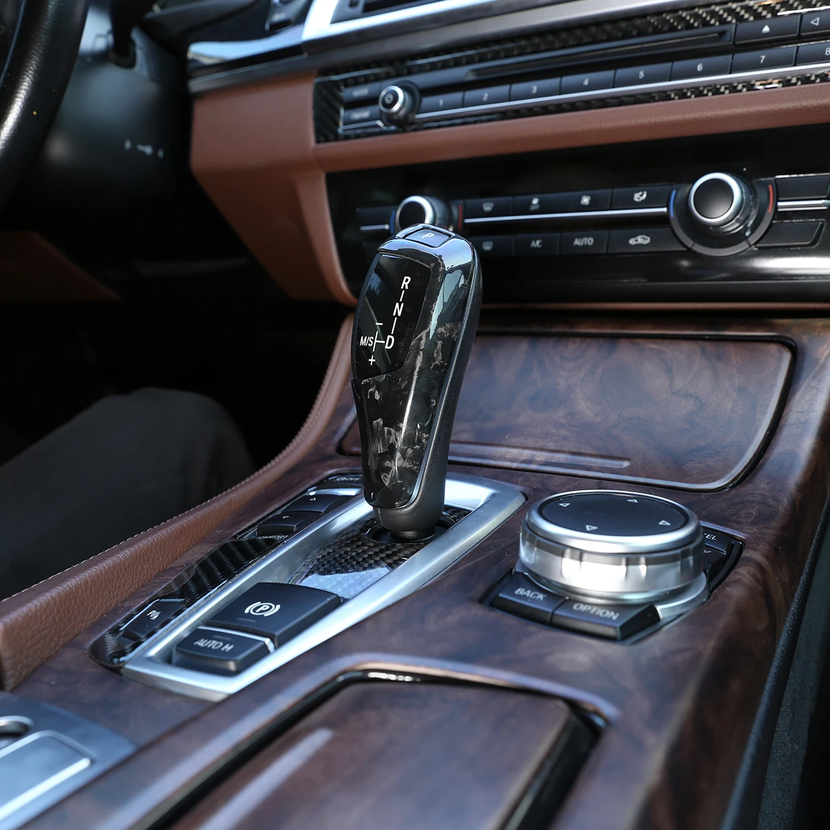 

For BMW 1 3 4 series F20 F30 F31 F34 Real Carbon Fiber Forged pattern Car Gear Shift Panel Frame Gear Knob Cover car Accessories