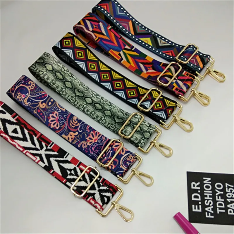 HJKL120x5cm Nylon Colored Belt Bag Strap Accessories for Women Rainbow Adjustable Shoulder Hanger Handbag Straps Decorative belt | Багаж и