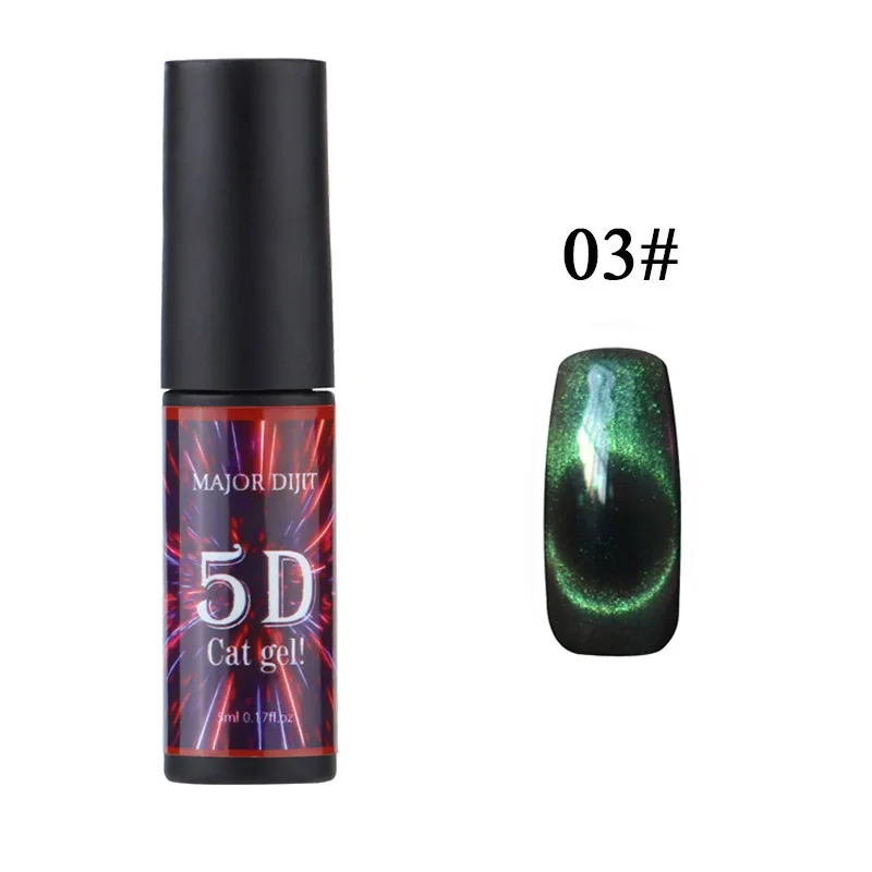 5D Cat Eye Nail Gel 5ml Magnetic 12Color Soak Off UV Gel Lacquers Starry Sky Jade Effect Varnish Nail Art Decor