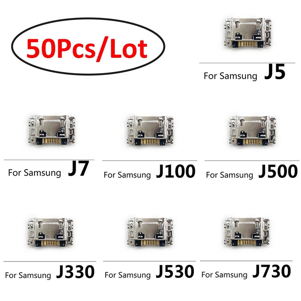 

50Pcs/Lot, Charger Micro USB Charging Port Dock Connector Socket For Samsung J5 J7 J330 J530 J730 J1 J100 J500