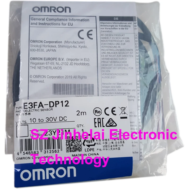 

New and original E3FA-DP12 OMRON Photoelectric Switch Sensor Price 10-30VDC 2M