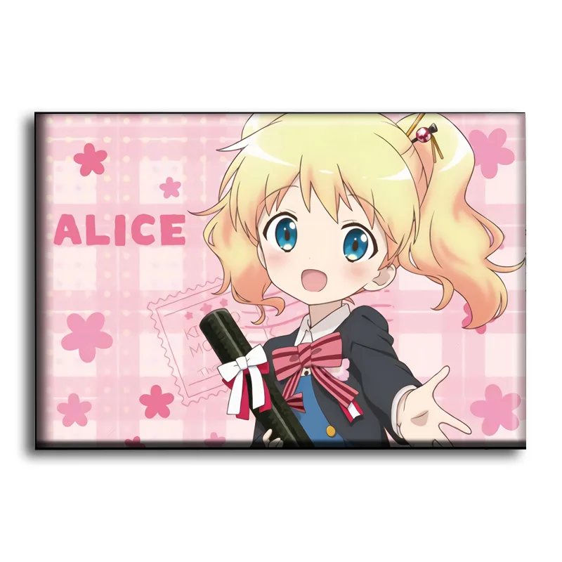 Аниме Kin-iro Mosaic Isami Oomiya Shinobu Inokuma Youko Kujou Karen косплей магнит на холодильник мультяшный