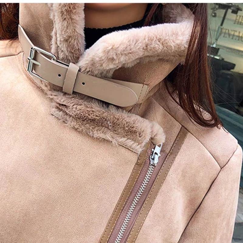 

winter 2021 and new autumn women's retro short coat thick loose long-sleeved lamb wool coat