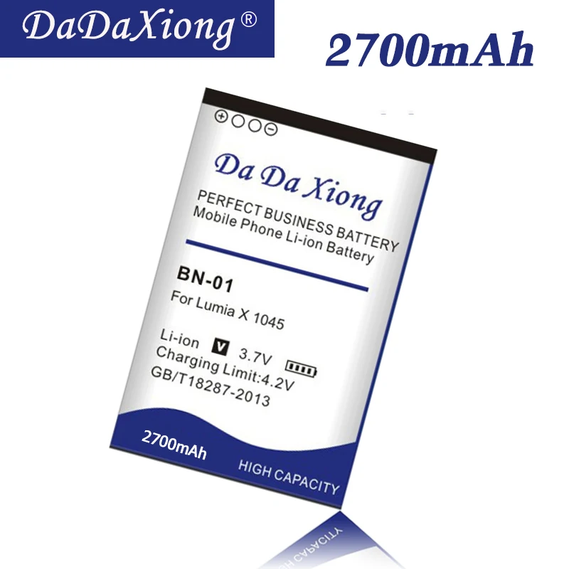 DaDaXiong 2700mAh BN 01 BN-01 BN01 Li-Ion для NOKIA X 1045 RM-980 Normandy / X2 + Plus 1013 X2DS аккумулятор телефона |