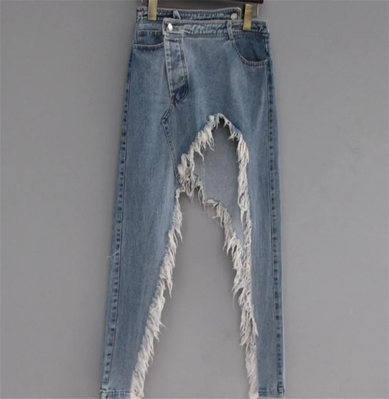 

Women's Half Length Denim Skirt, Sexy New Skirt, Personality Split, European And American Medium Length