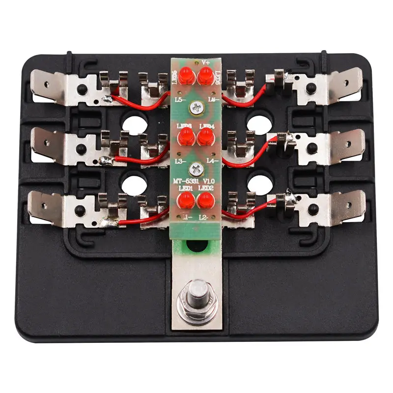 6 способ лезвие предохранителей держатель с светодиодный Предупреждение