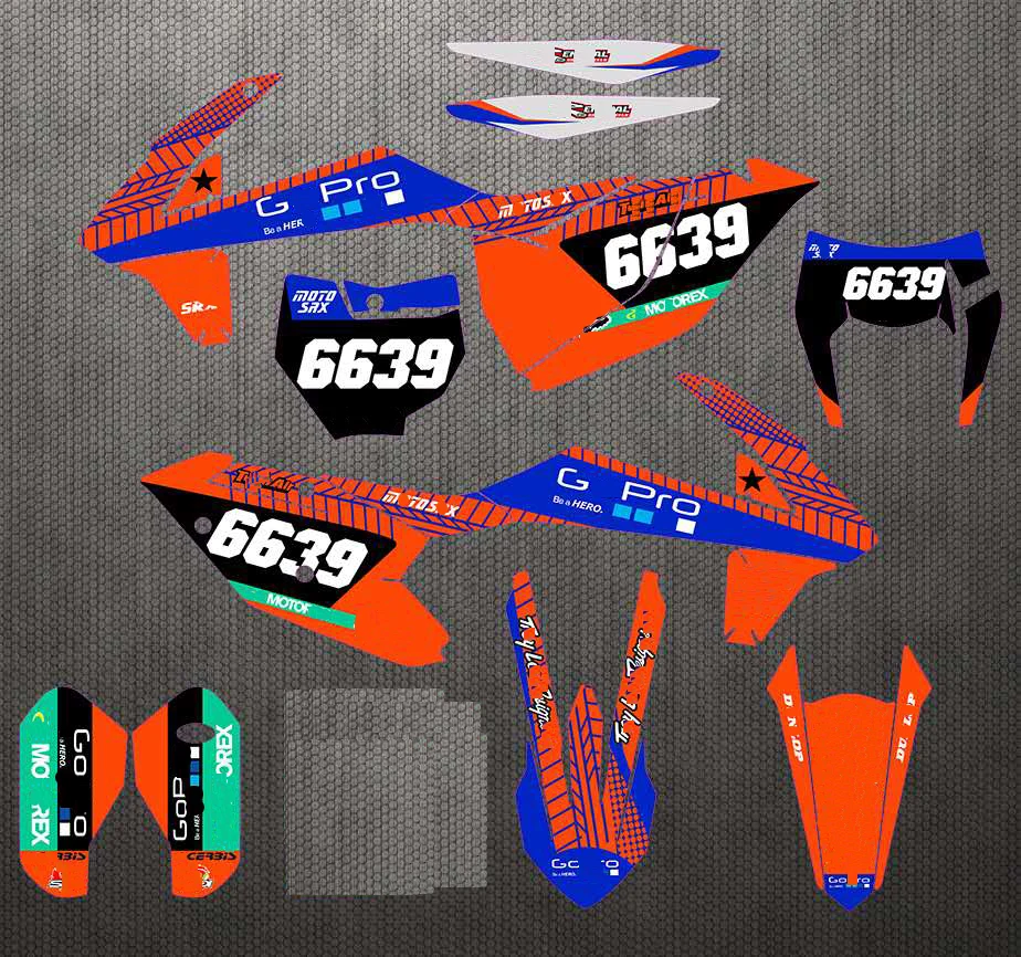 Для KTM SX SXF XC XCF EXC excf XCW Графика & Фоны полный набор наклеек наклейка F 2016 2018 2017
