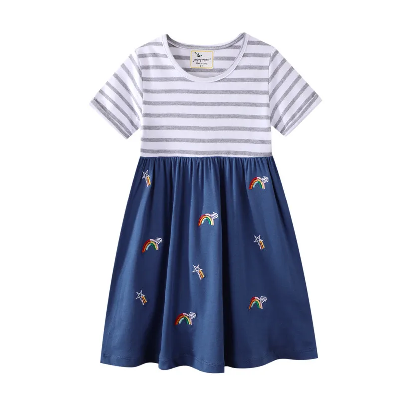 cute baby dresses online Jumping Meters Summer New 2021 Cartoon Princess Girls Dresses Hot Selling Birthday Baby Cotton Dress Fashion Costume Tutu Frock beautiful baby girl skirt