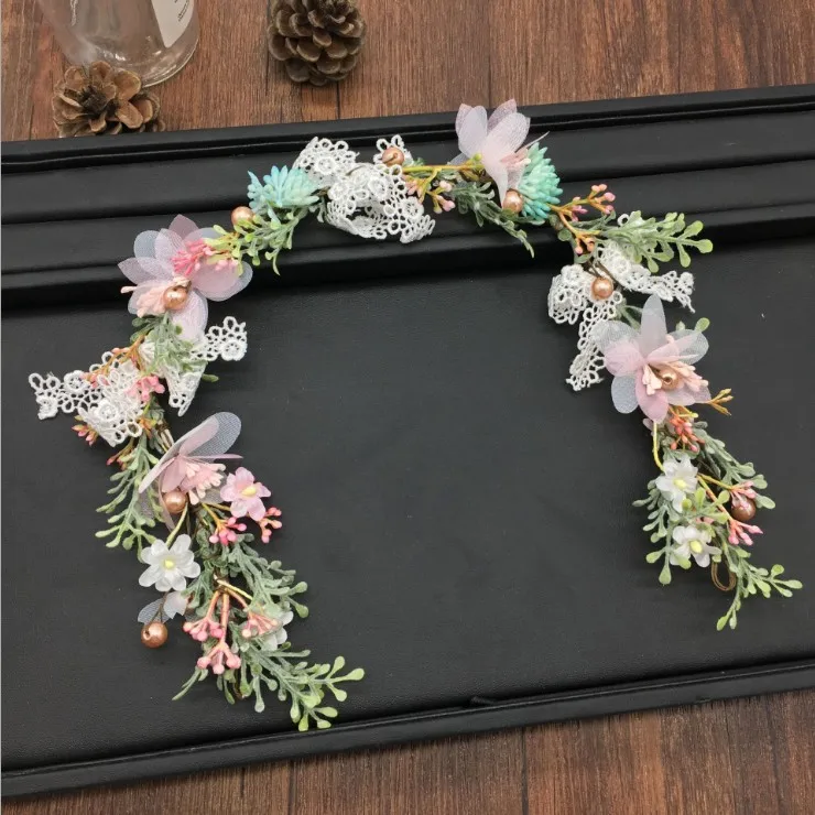 Женская повязка на голову с цветами для подружки невесты свадебные аксессуары