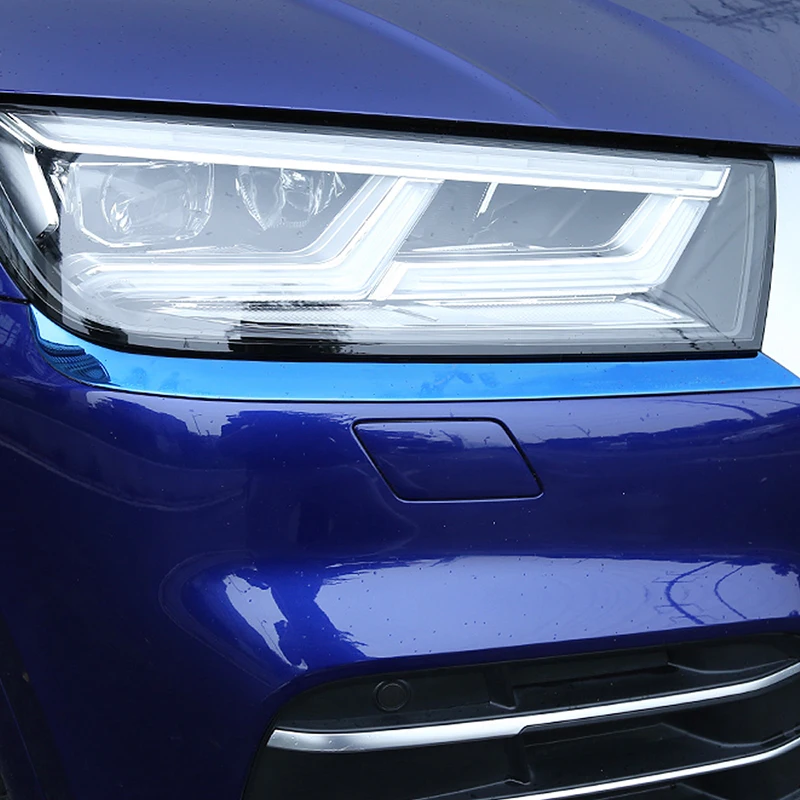 Карманго для Audi Q5 FY, автомобильный Стайлинг, авто передний светильник, наклейка, рамка, накладка, хромированная отделка, внешние аксессуары