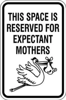 warning signeco parking signthis space is reserved for expectant mothers with picto egp aluminum road sign business yard signs