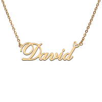 god with love heart personalized character necklace with name david for best friend jewelry gift