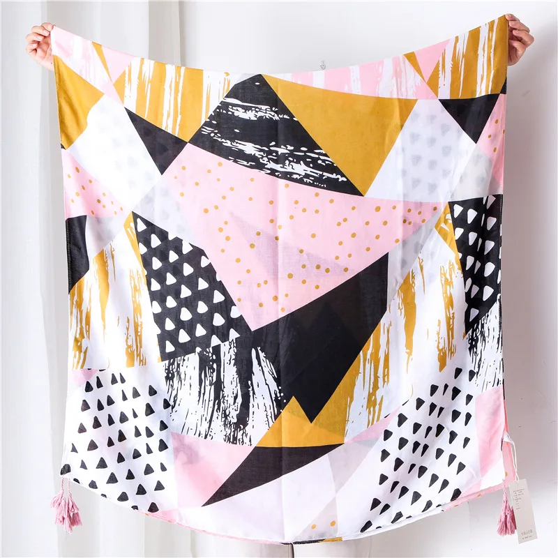 

Luxury Brand Cotton Linen Scarf Women All-match New Sunscreen Shawl Oversized Long Printed chiffon hijab silk scarves pashmina