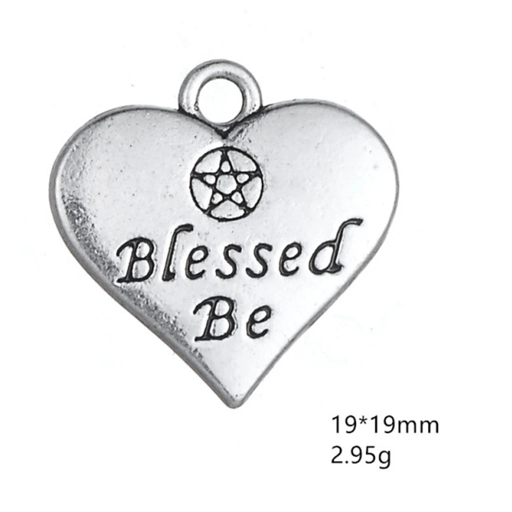 

10x BLESSED Charms Pendants Jewelry Making Hairdressing Accessories