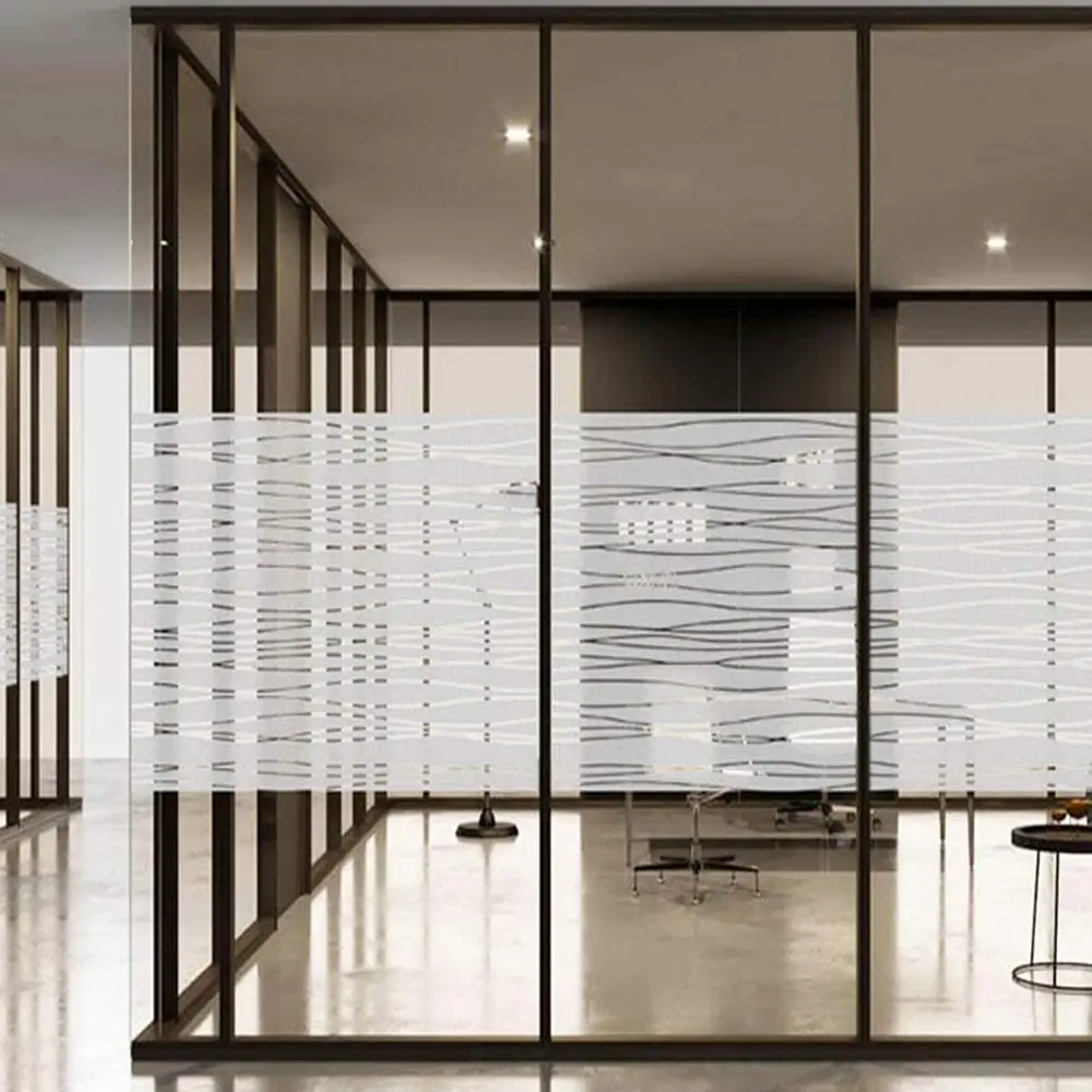 Матовая полосатая оконная пленка YaJing витражная декоративная УФ-наклейка матовая