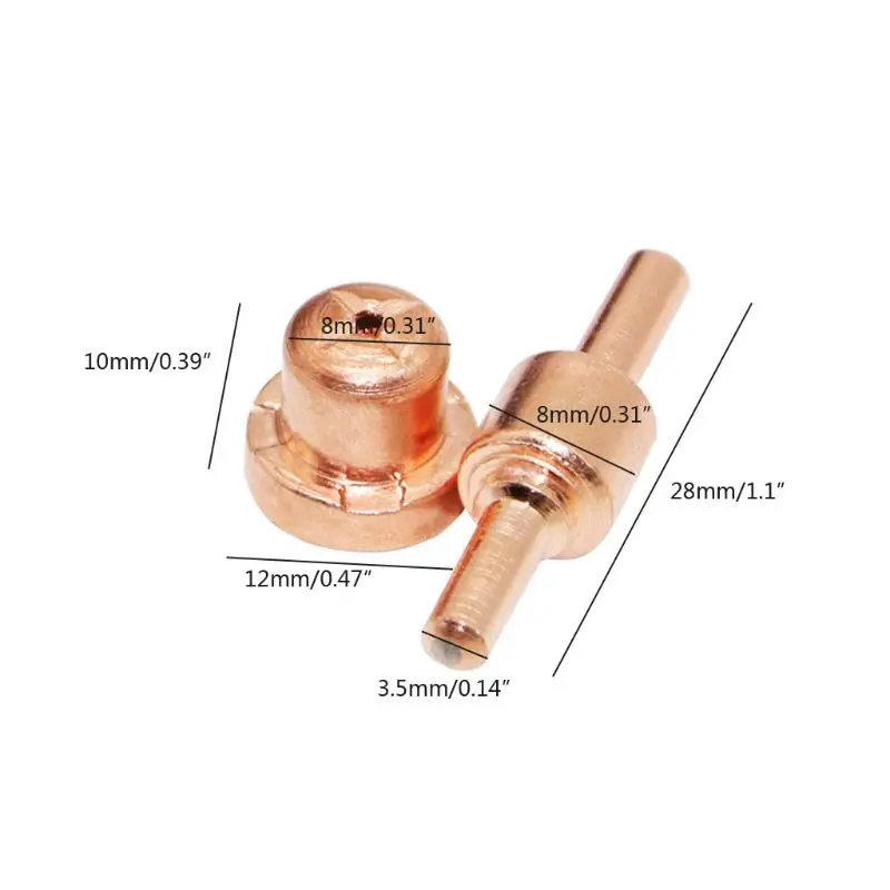 

100 Pcs 40A / PT-31 Air Plasma Cutter Cutting Nozzles Electrode Tip Torch Consumable Kits Accessories