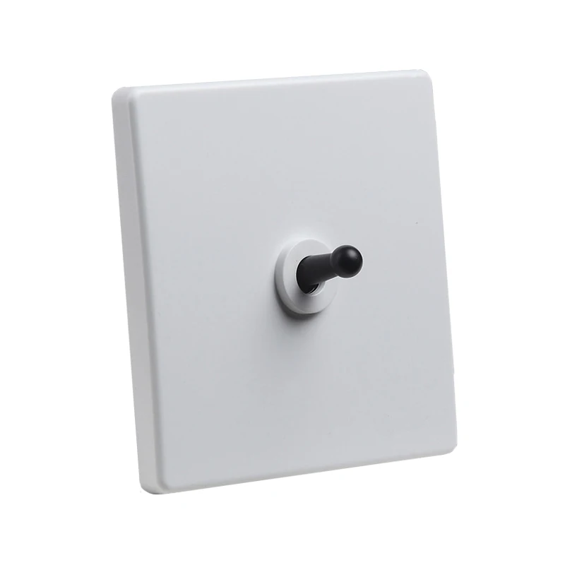 86 Тип черный окрашенный твердый медный рычаг 1-4 банда тумблер одиночный двойной контрольный светильник настенный выключатель питания розетка панель комплект
