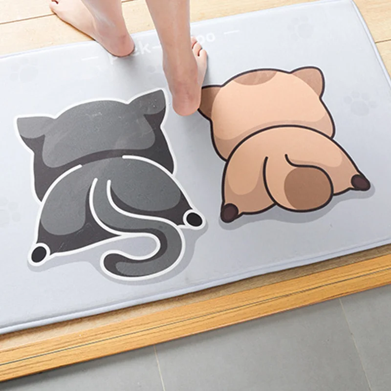 Мультяшный кухонный коврик фланелевый ковры напольные коврики дверной в для