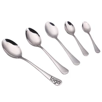 stainless steel spoon rice spoon coffee ice cream spoon children small spoon gift spoon free custom logo