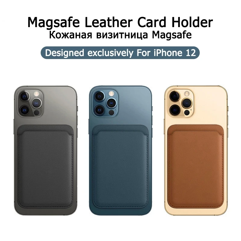 

Оригинальный чехол-кошелек из натуральной кожи для телефона Apple iphone 12Pro 12 Pro Max 13, официальная мини-сумка с магнитной адсорбцией для карт