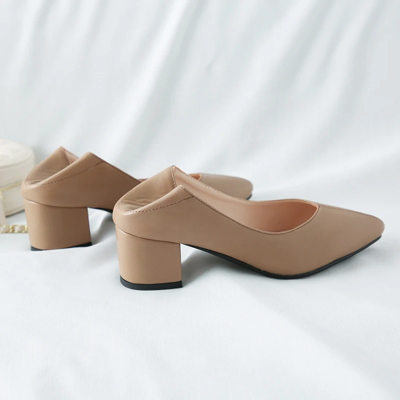 2020 sexy Women Pumps High Heels Shoes Female Fashion Patent leather Thick Heel Ladies Shoe Pointed Toe Wedding | Обувь