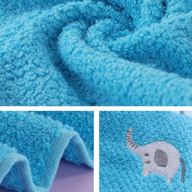 Хлопковое мягкое детское полотенце для лица милое мультяшное вышитое домашнее