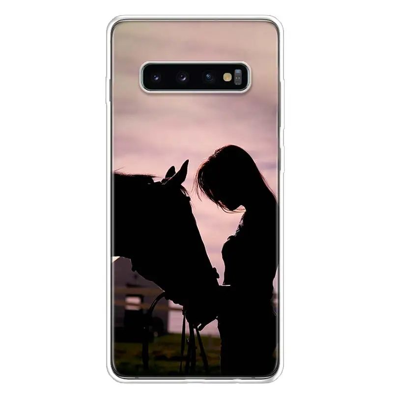Horse чехол с изображением животного чехол для телефона для samsung Galaxy S10+ Note 10 9 8 S9 S8 J4 J6 J8 плюс S7 S6 корпус под плетенную сумку