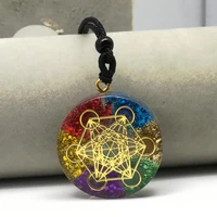 orgonite pendant sri yantra necklace sacred geometry chakra energy necklace meditation jewelry