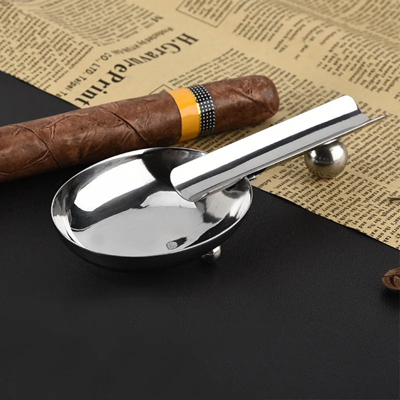 

Hot selling stainless steel ashtray cigar set stainless steel CIGAR ASHTRAY WITH