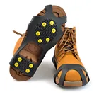 25 # Холодное сердце обуви резиновые шипы Нескользящие 10-серьги-гвоздики с помощью этой стрейч обувь ледяным скалам! Женские зимние ботинки для прогулок Для рыбалки