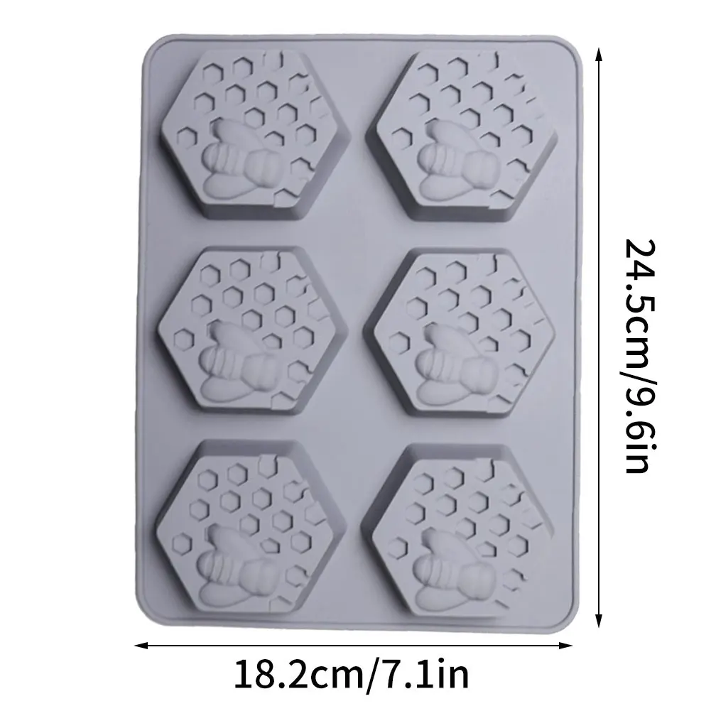 

Silicone Honeycomb Soap Mould 3D Hexagon DIY 6 Cavities Food Grade Molds Cake Decorating Tool Chocolate Pastry Dessert Mold