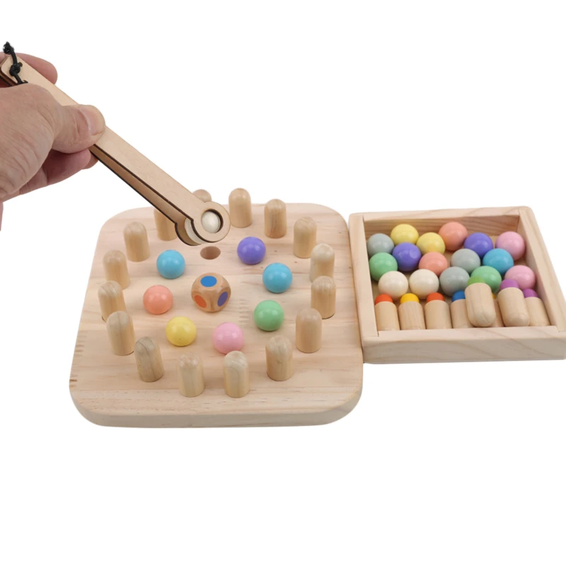 

Kids Wooden Memory Match Stick Chess Game Fun Block Board Game Educational Color Cognitive Ability Toys for Children Gift